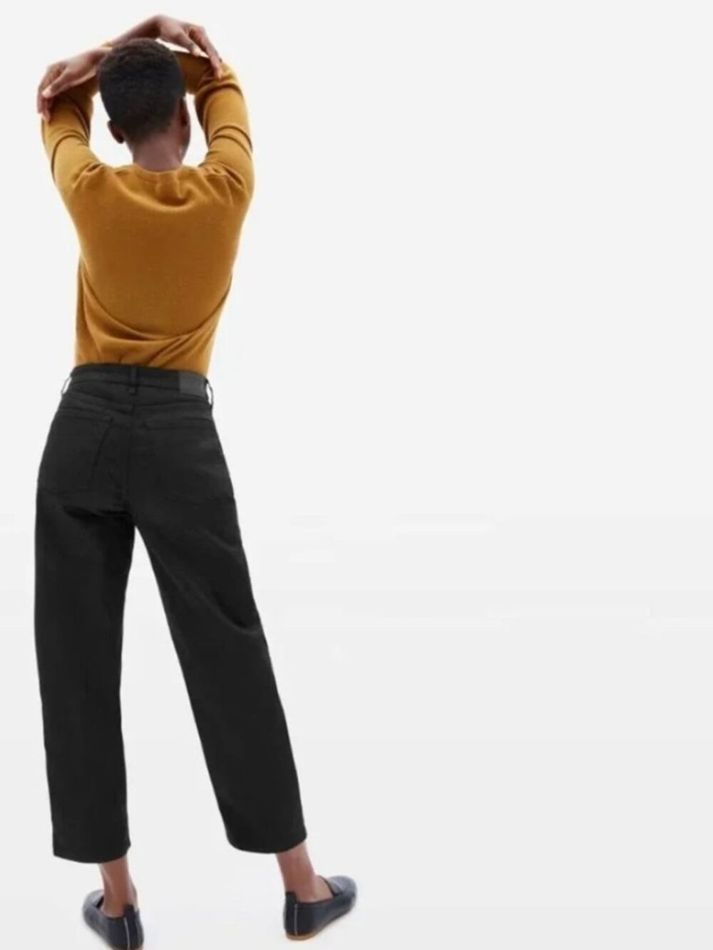 Everlane The Arc Jean Black High Rise Tapered Cropped Denim Pants - Size 29